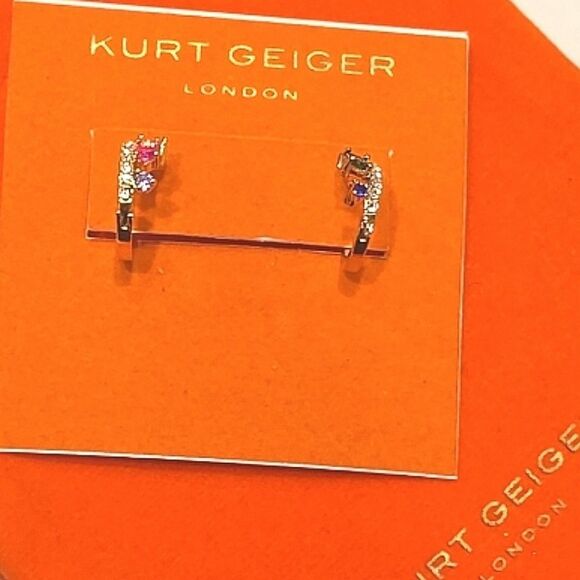 Kurt Geiger London Multi-Color Huggie Earrings - Picture 8 of 9